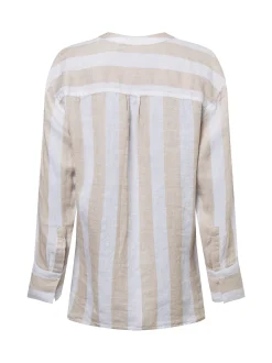 Ipuri Essentials Damen Leinenbluse in beige ecru