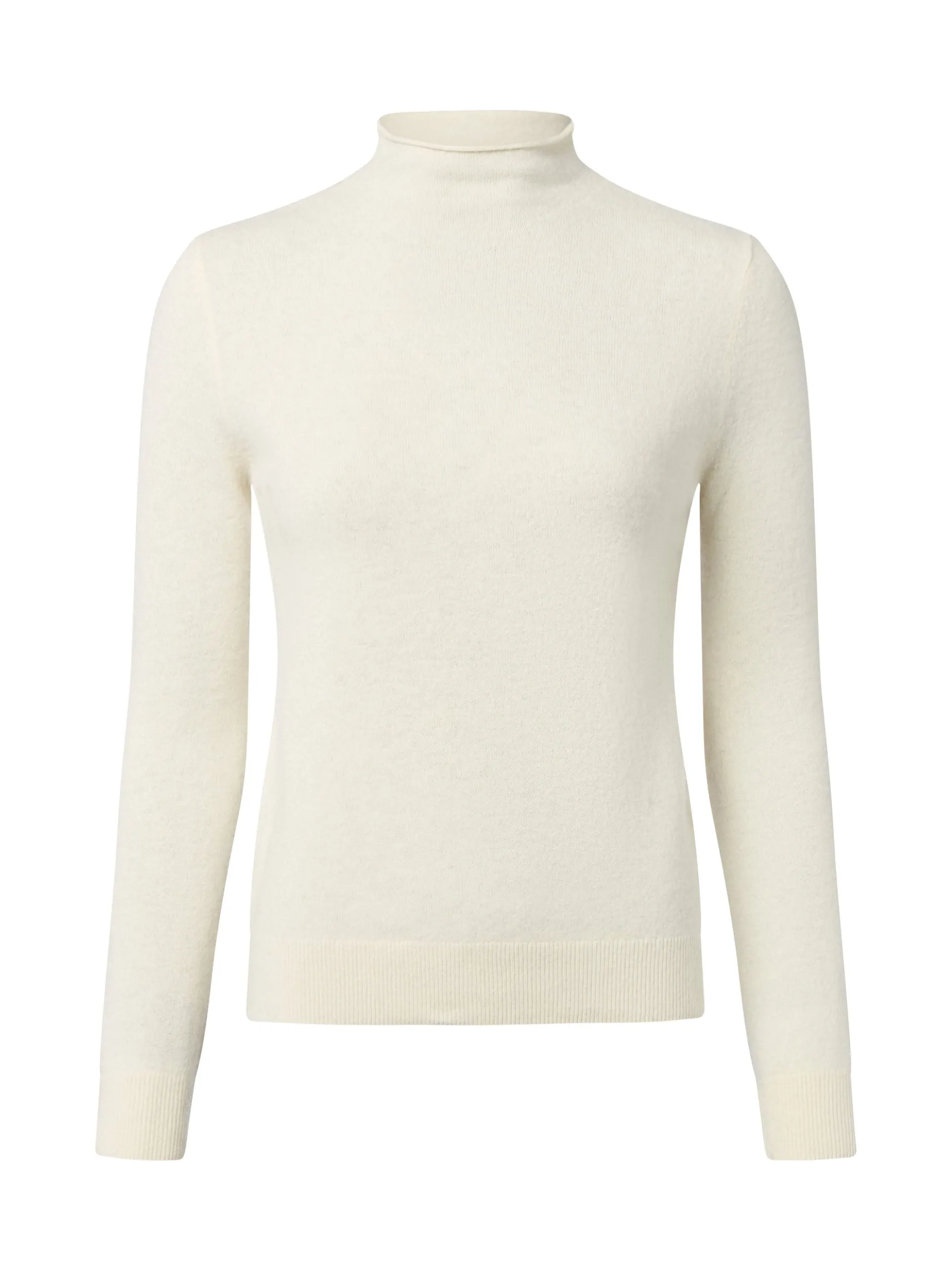 Ipuri Essentials Damen Wollpullover mit Merino-Anteil in ecru