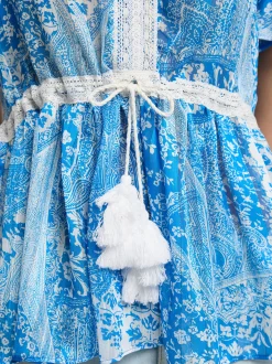 IZIA Damen Bluse in blau - Ausschnitt: V-Ausschnitt