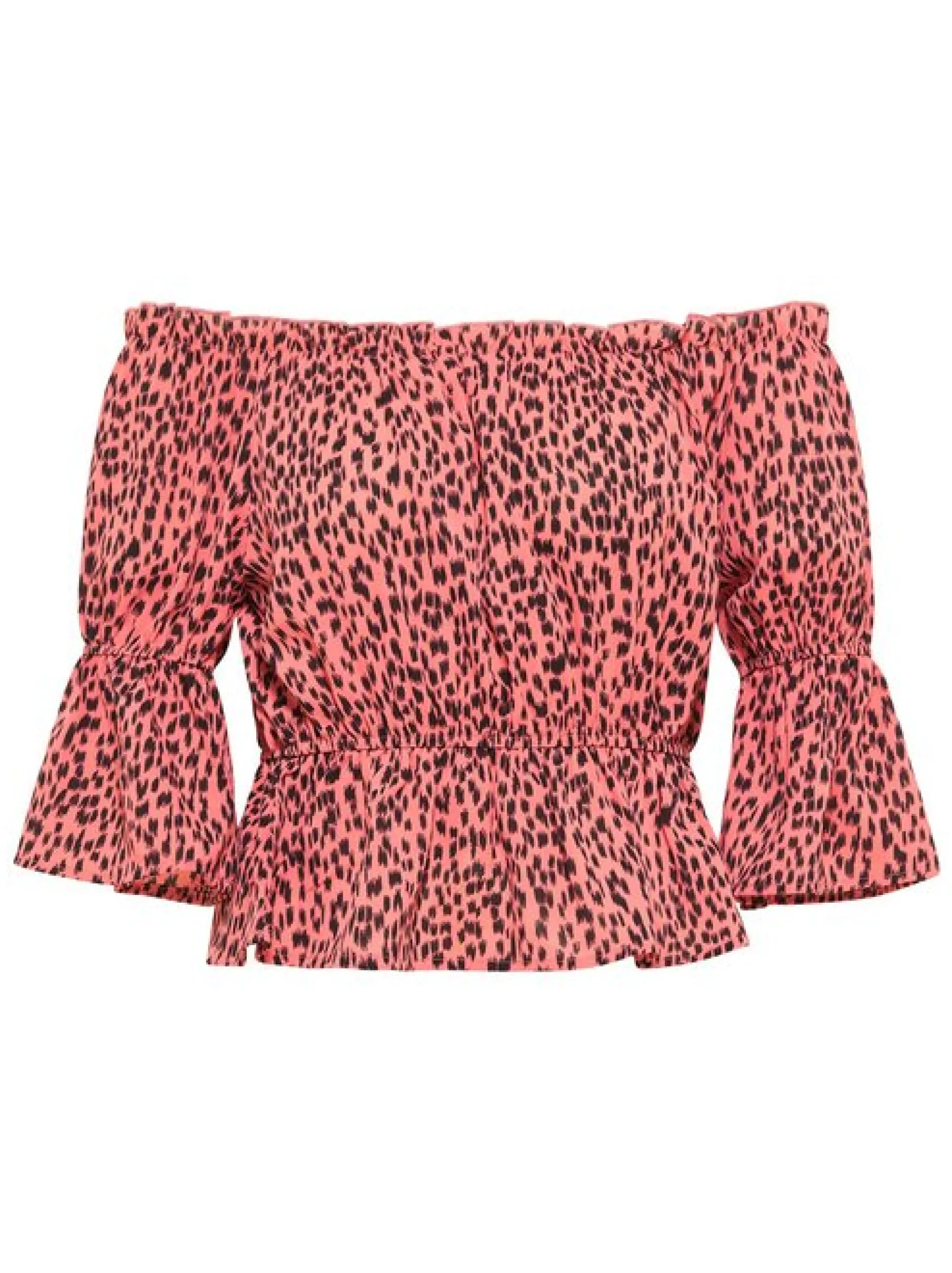 IZIA Damen Carmenbluse in pink - Ausschnitt: Carmen