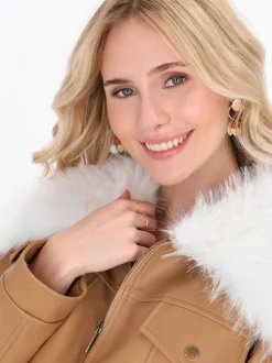 IZIA Damen Jacke in camel