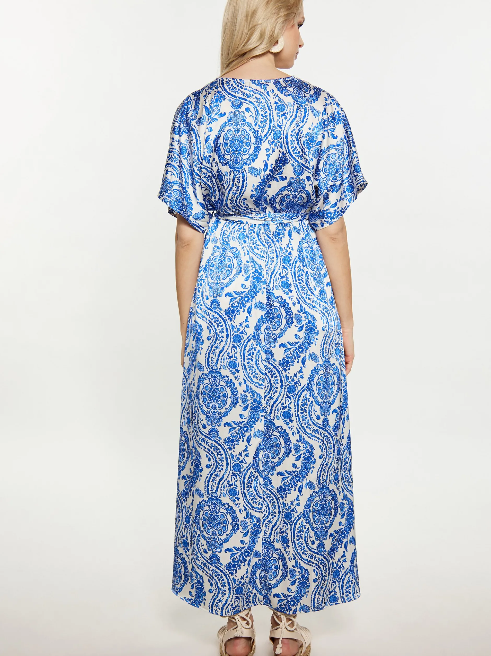 IZIA Damen Kleid in blau - Ausschnitt: V-Ausschnitt