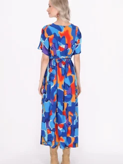 IZIA Damen Kleid in blau - Länge: mittel