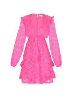 IZIA Damen Kleid in fuchsia - Länge: mittel