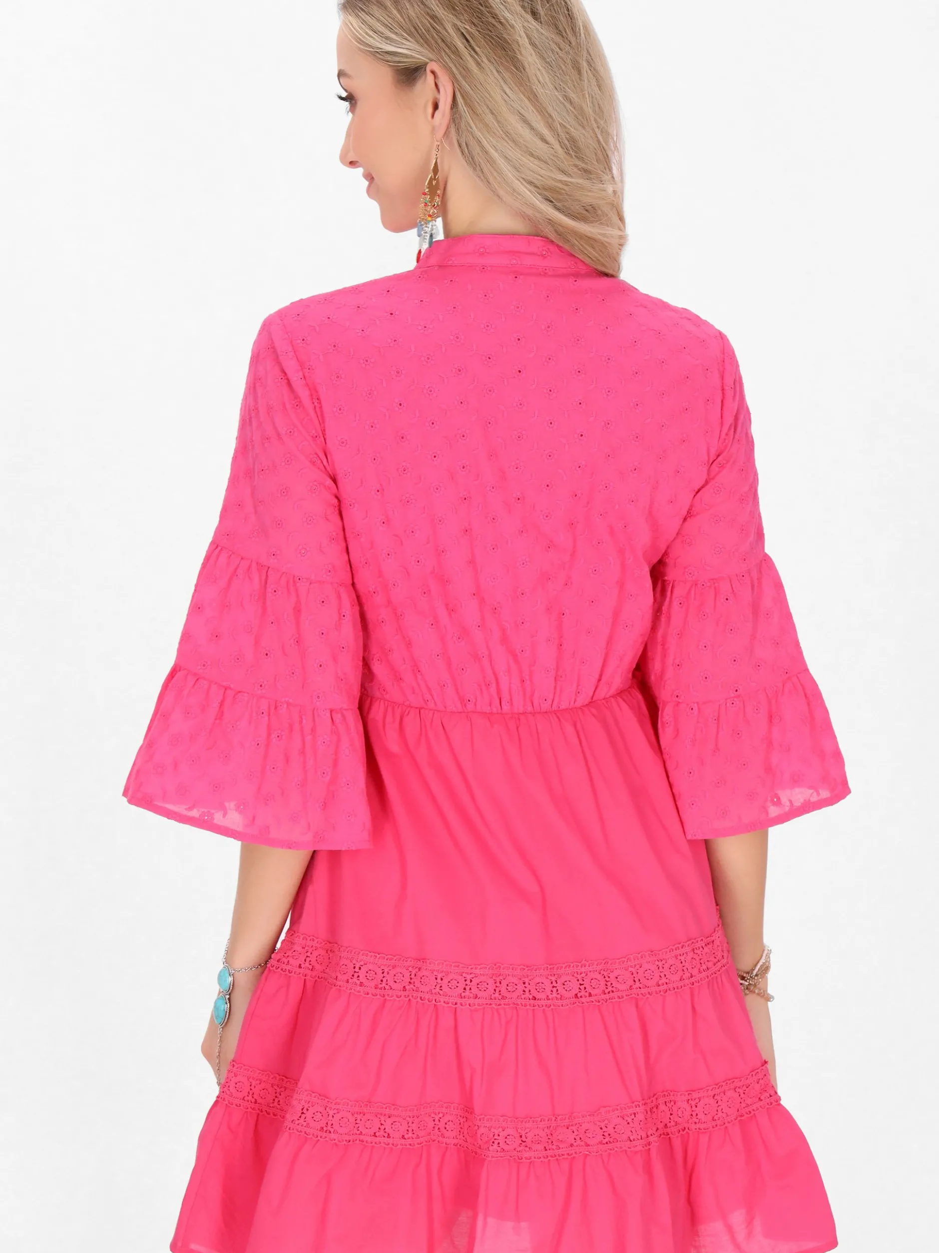 IZIA Damen Kleid in fuchsia - Länge: mittel