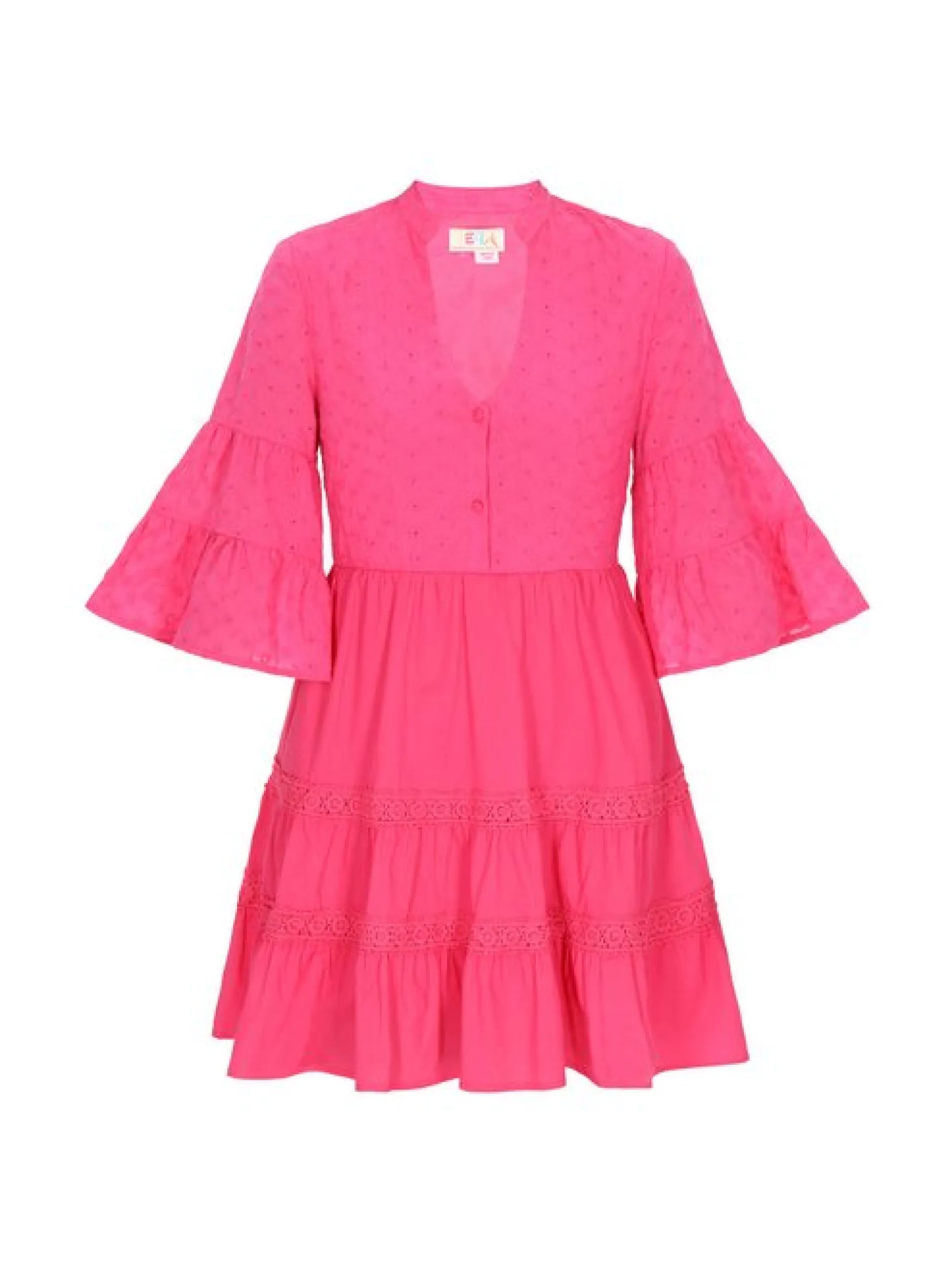 IZIA Damen Kleid in fuchsia - Länge: mittel