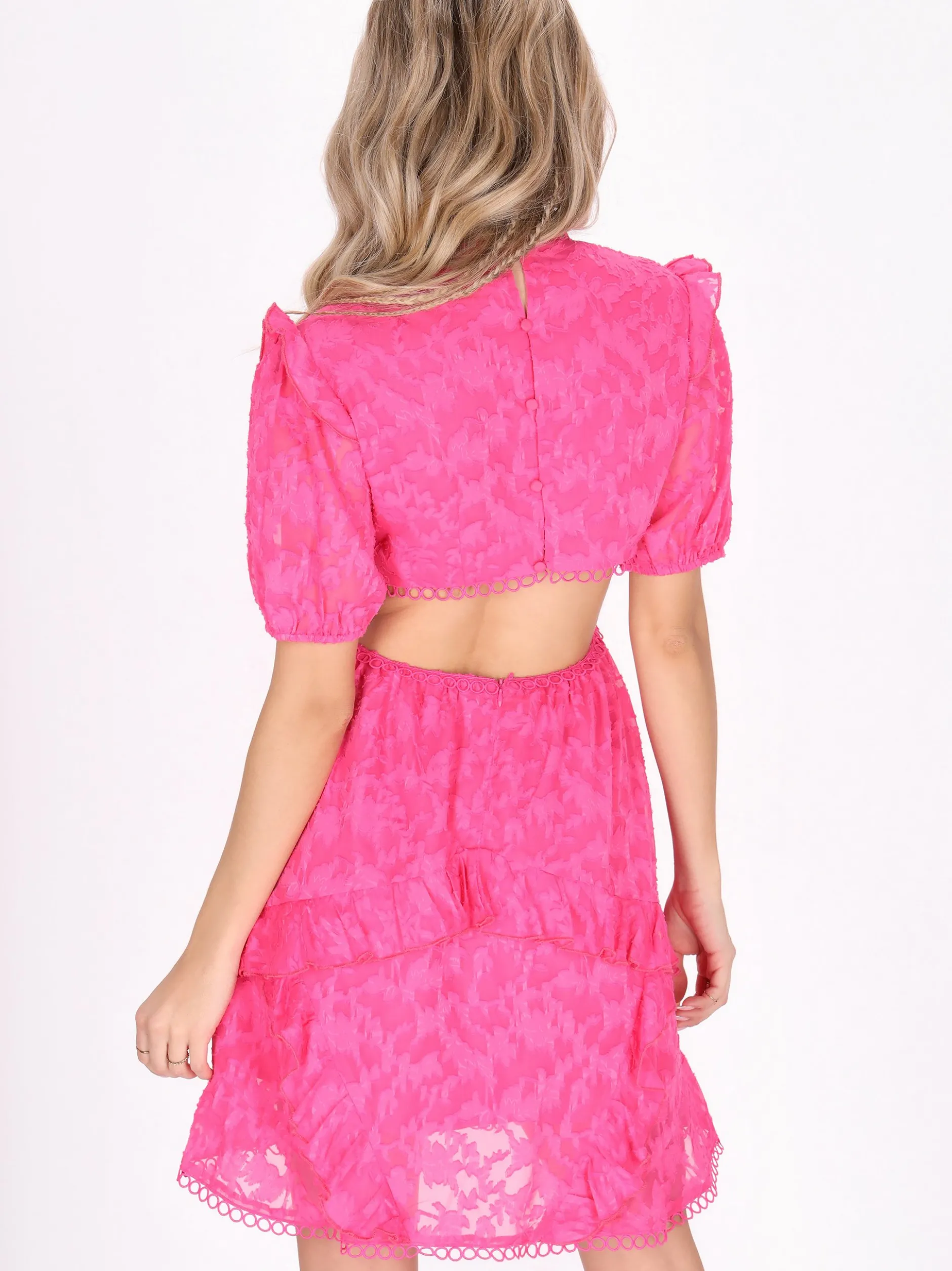 IZIA Damen Kleid in fuchsia - Länge: mittel