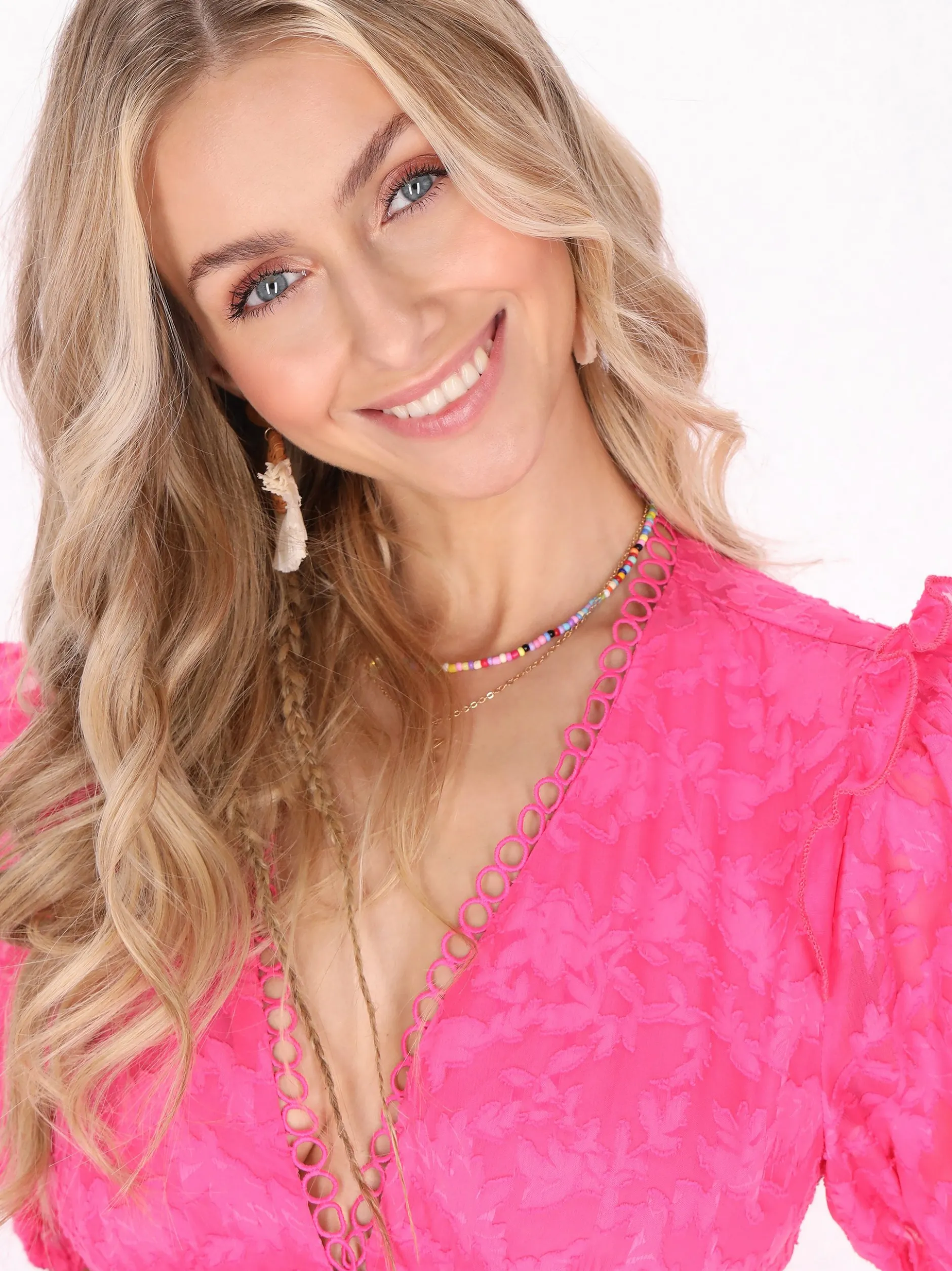 IZIA Damen Kleid in fuchsia - Länge: mittel