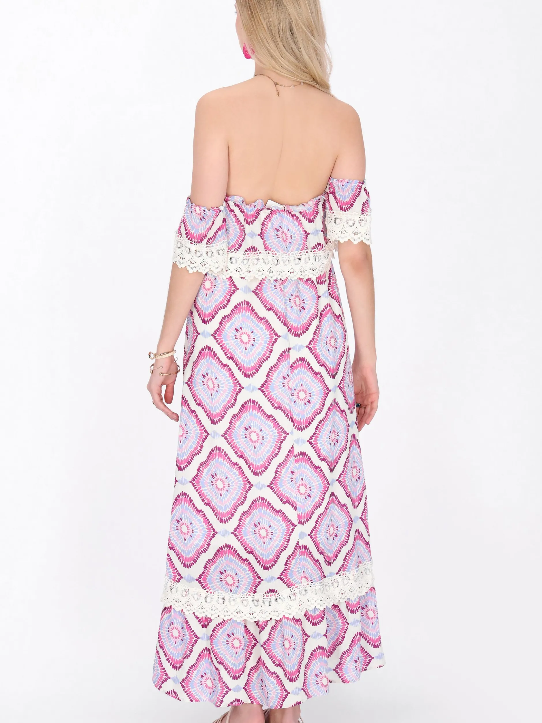 IZIA Damen Kleid in lila - Länge: mittel