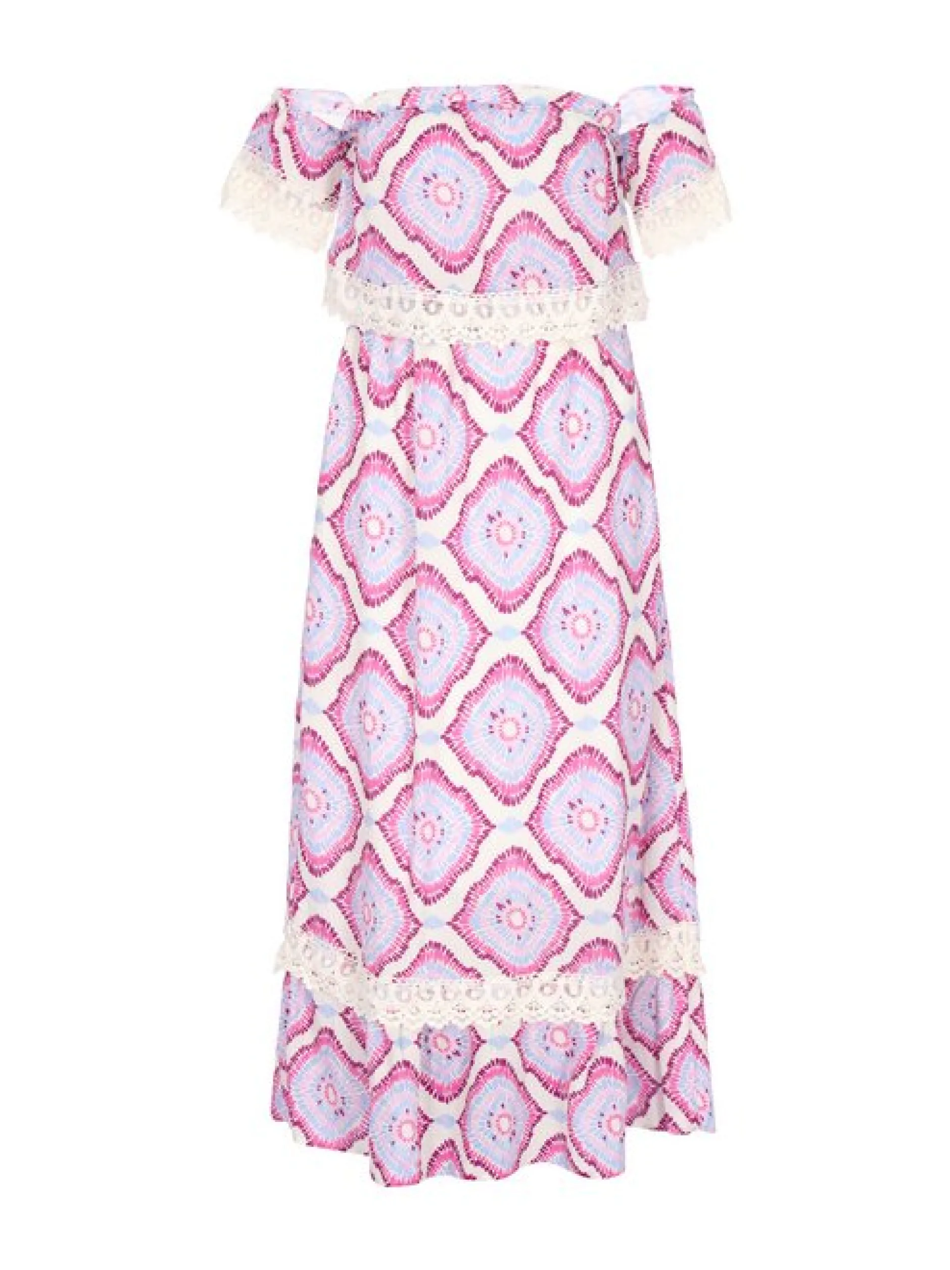 IZIA Damen Kleid in lila - Länge: mittel