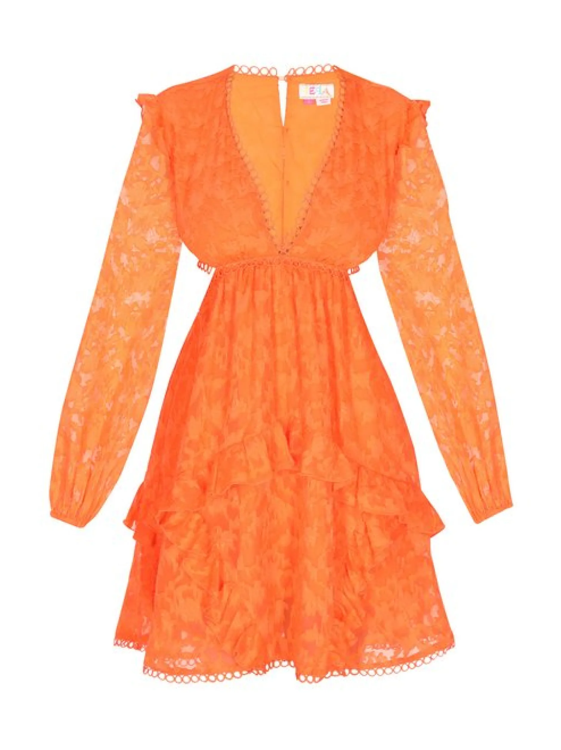 IZIA Damen Kleid in orange - Länge: mittel