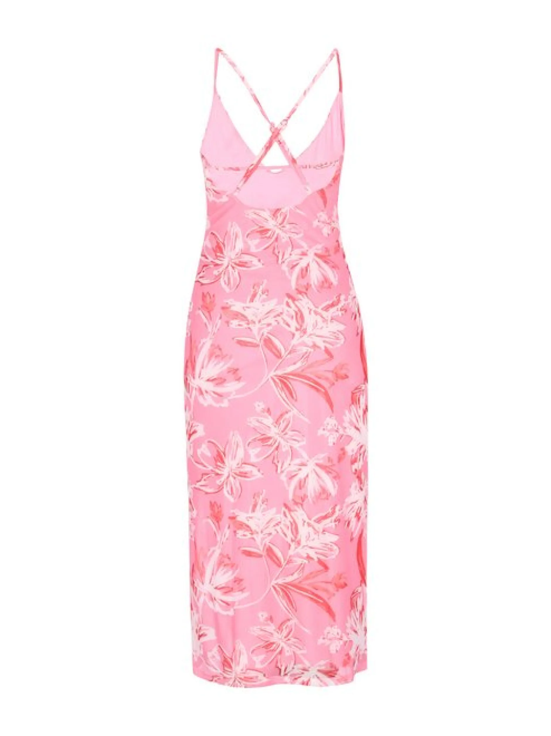 IZIA Damen Kleid in pink - Ausschnitt: Rundhals