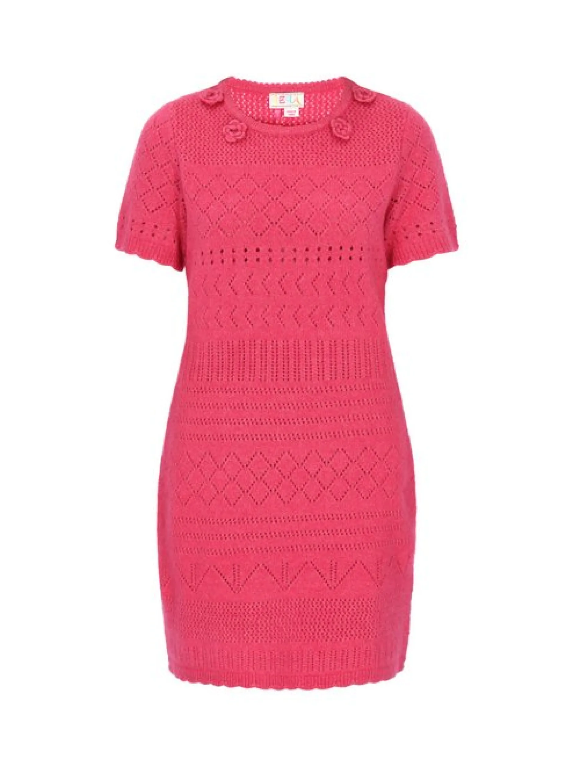 IZIA Damen Kleid in pink - Ausschnitt: Rundhals