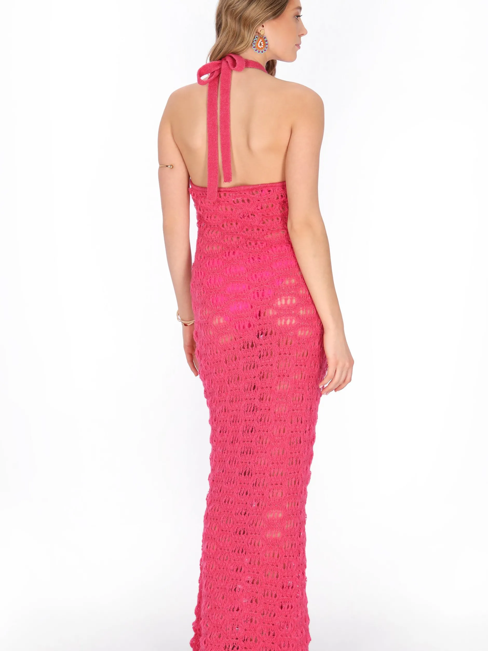 IZIA Damen Kleid in pink - Länge: mittel