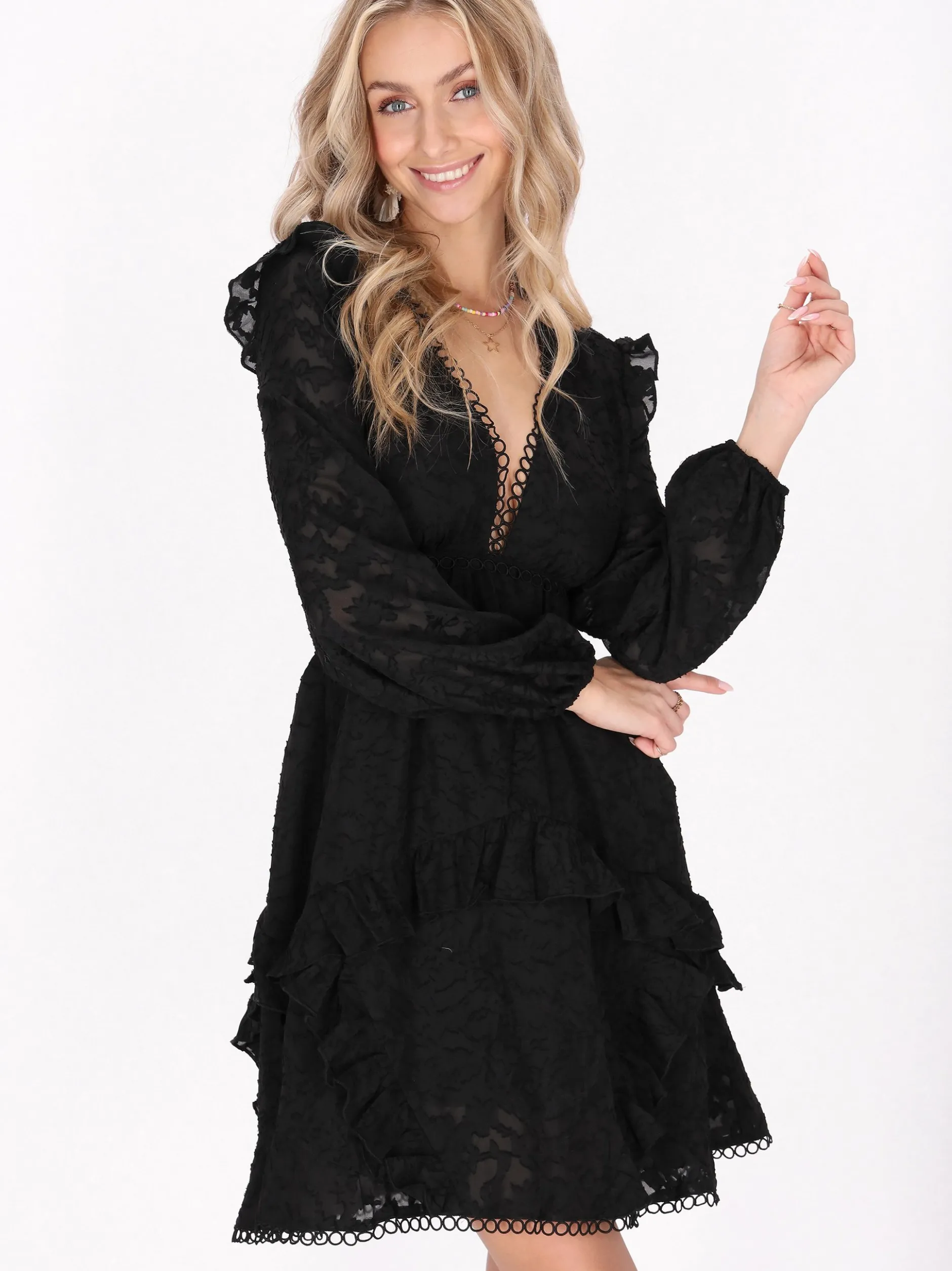 IZIA Damen Kleid in schwarz - Länge: mittel