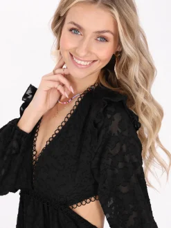 IZIA Damen Kleid in schwarz - Länge: mittel