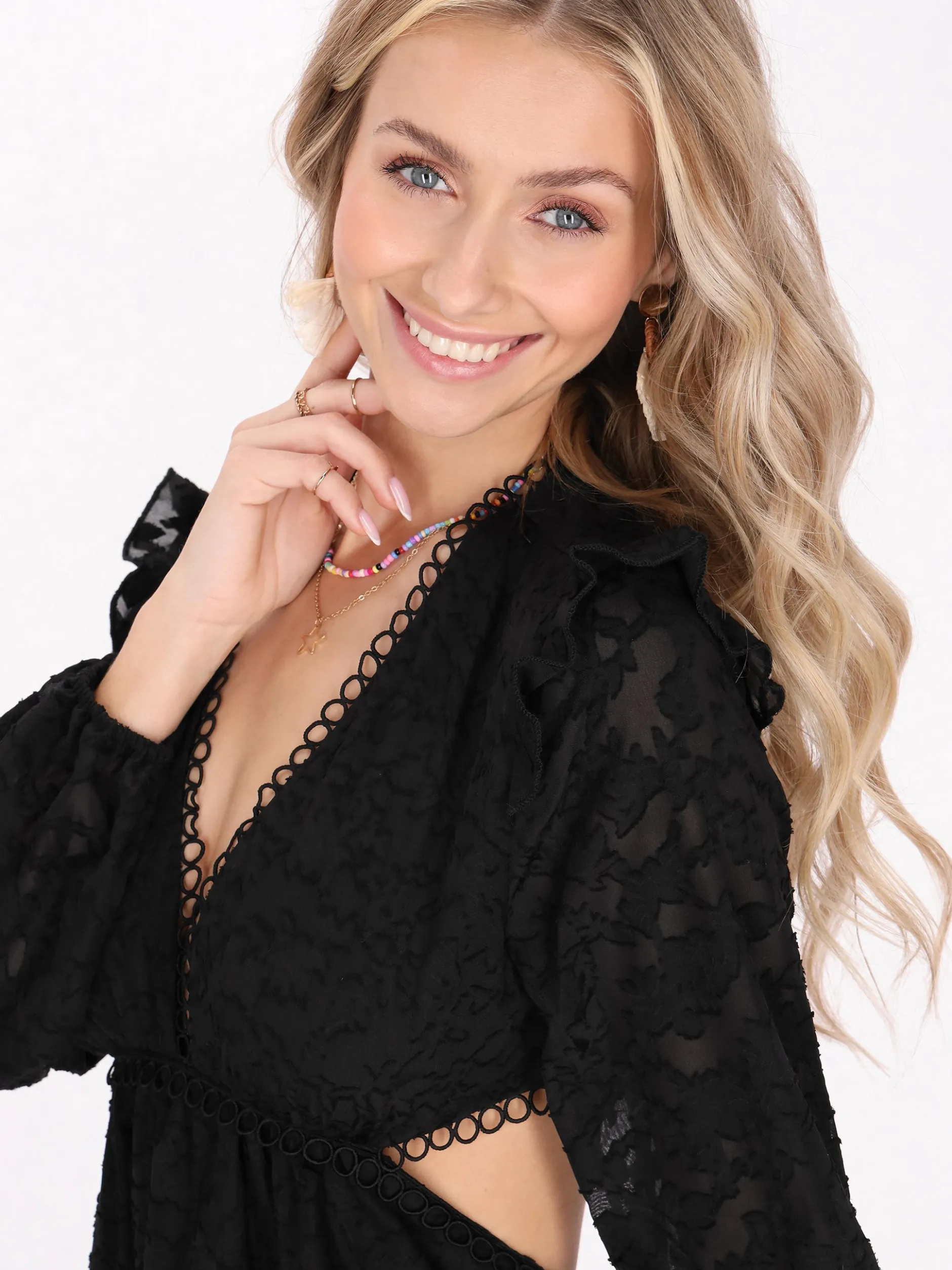 IZIA Damen Kleid in schwarz - Länge: mittel