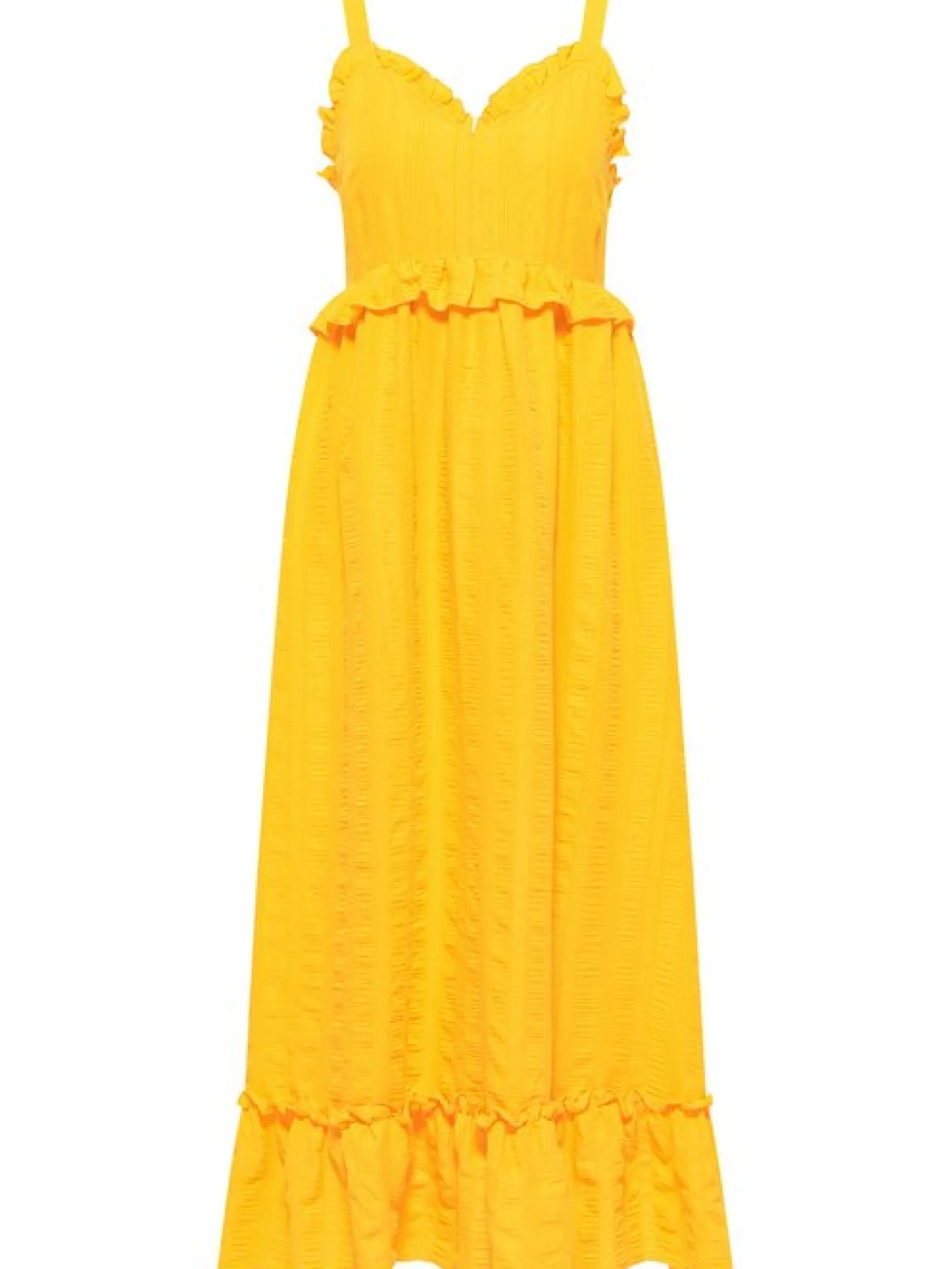 IZIA Damen Maxikleid in orange - Länge: mittel
