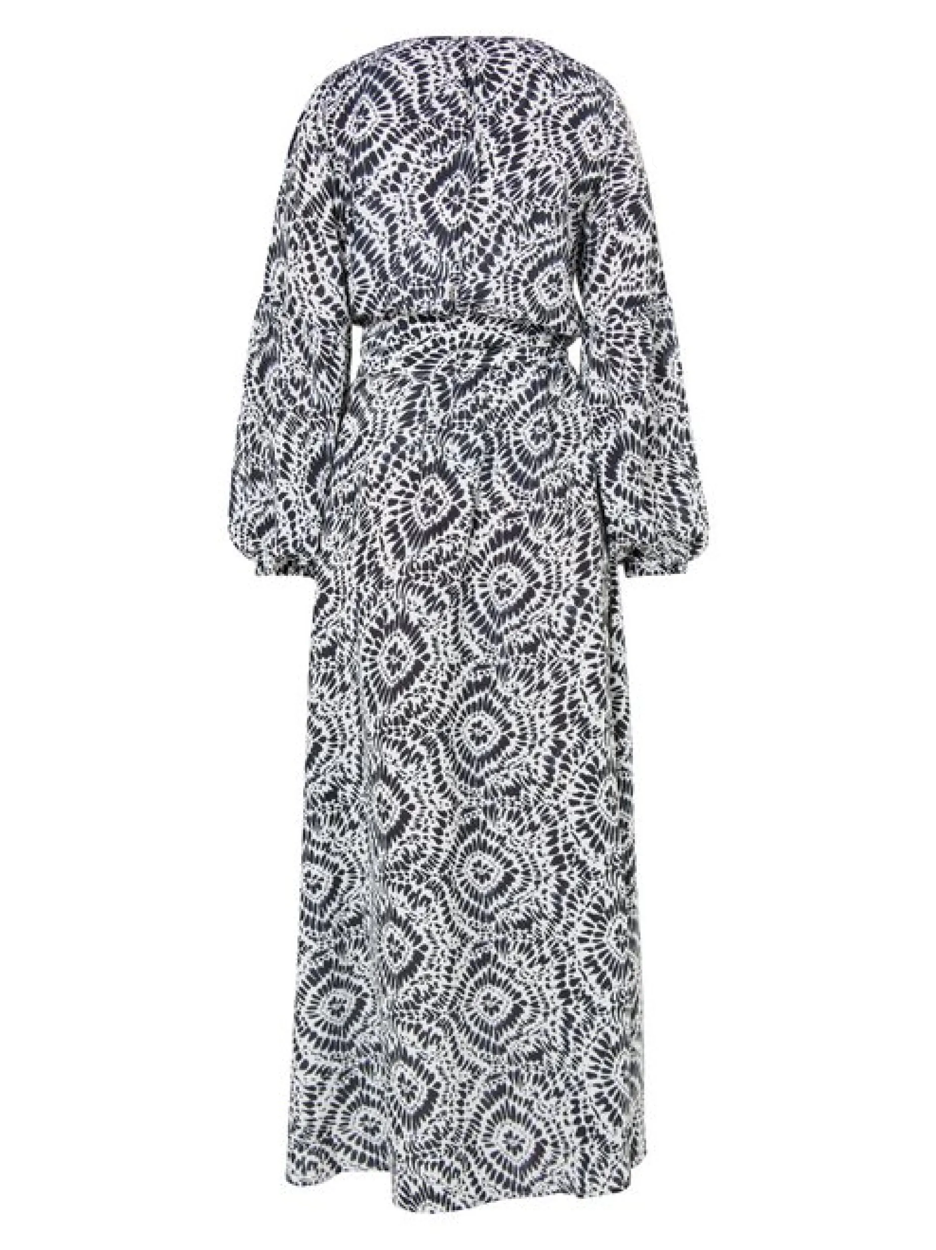 IZIA Damen Maxikleid mit Print in schwarz