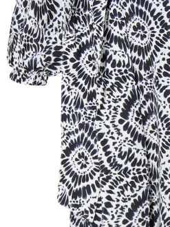 IZIA Damen Maxikleid mit Print in schwarz