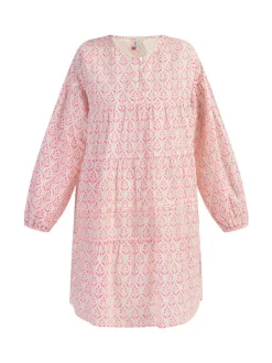 IZIA Damen Midikleid mit Allover-Print in pink