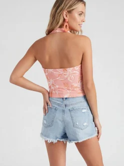 IZIA Damen Neckholdertop in orange