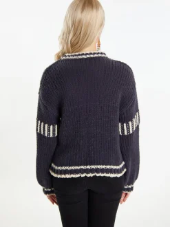 IZIA Damen Pullover in anthrazit