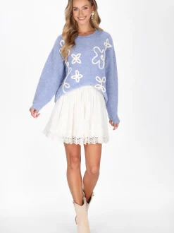IZIA Damen Pullover in blau - Ausschnitt: Rundhals