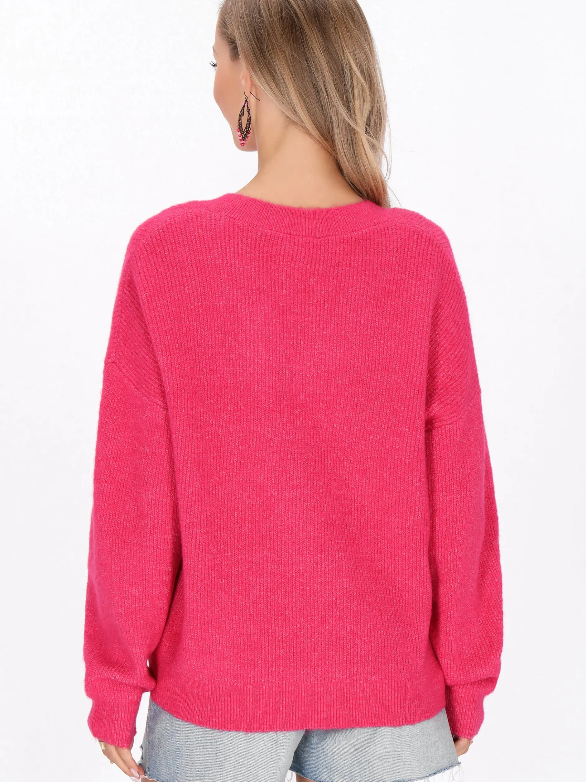 IZIA Damen Pullover in fuchsia