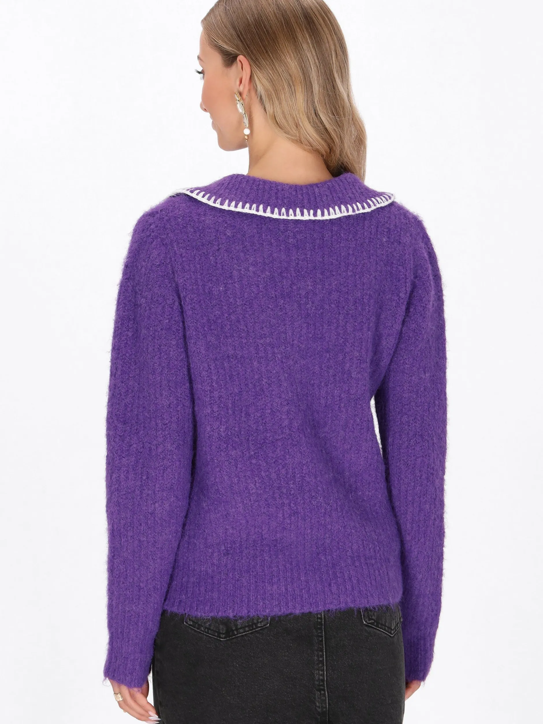 IZIA Damen Pullover in lila