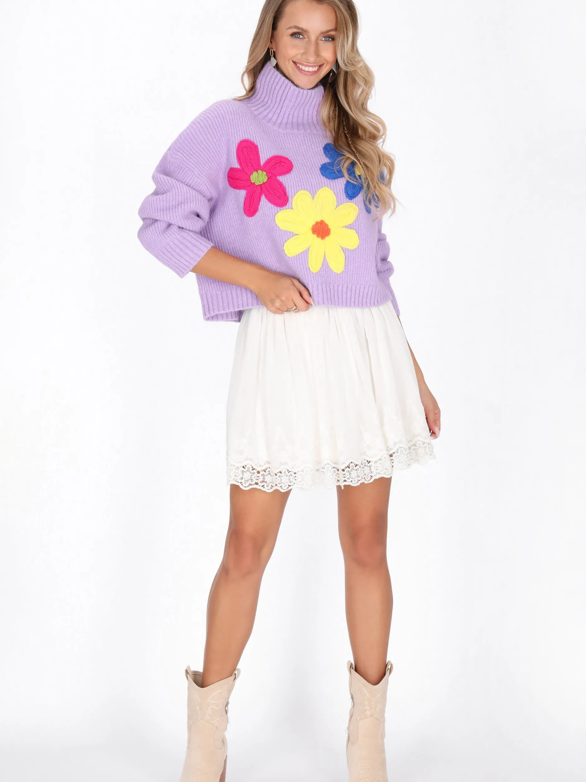 IZIA Damen Pullover in lila