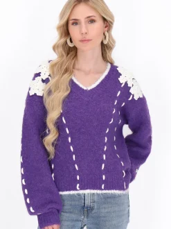 IZIA Damen Pullover in lila
