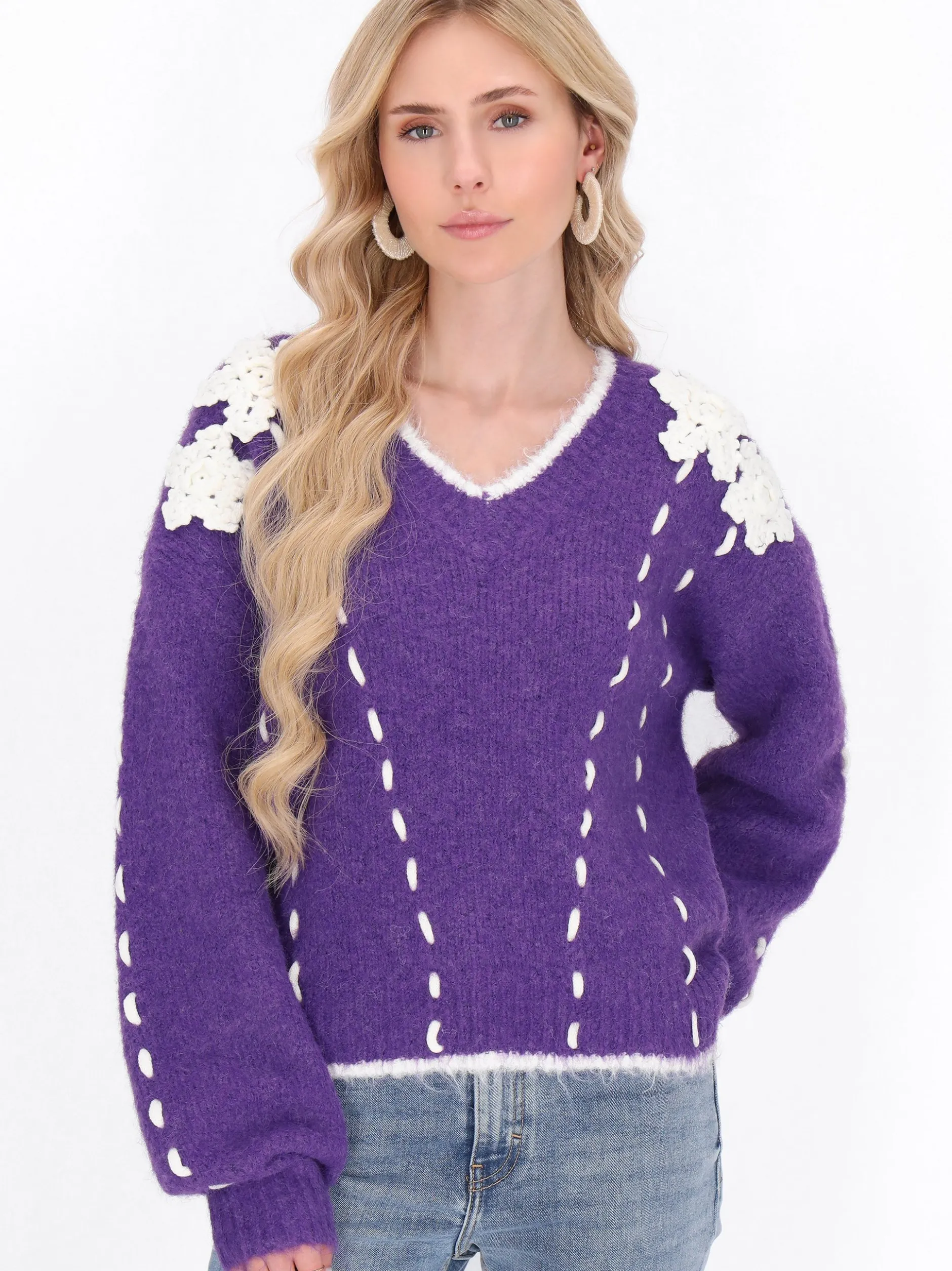 IZIA Damen Pullover in lila