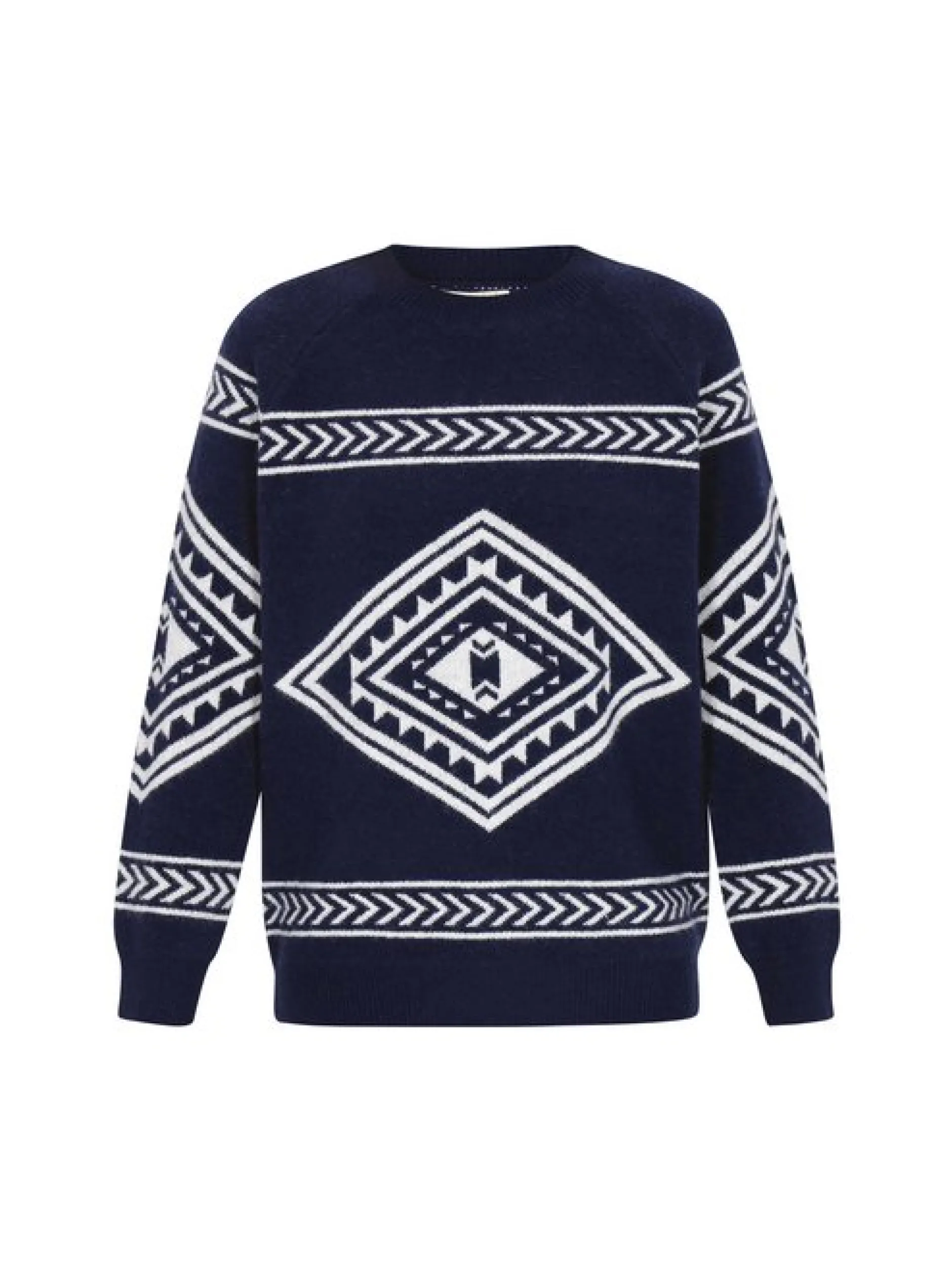 IZIA Damen Pullover in marine - Ausschnitt: Rundhals