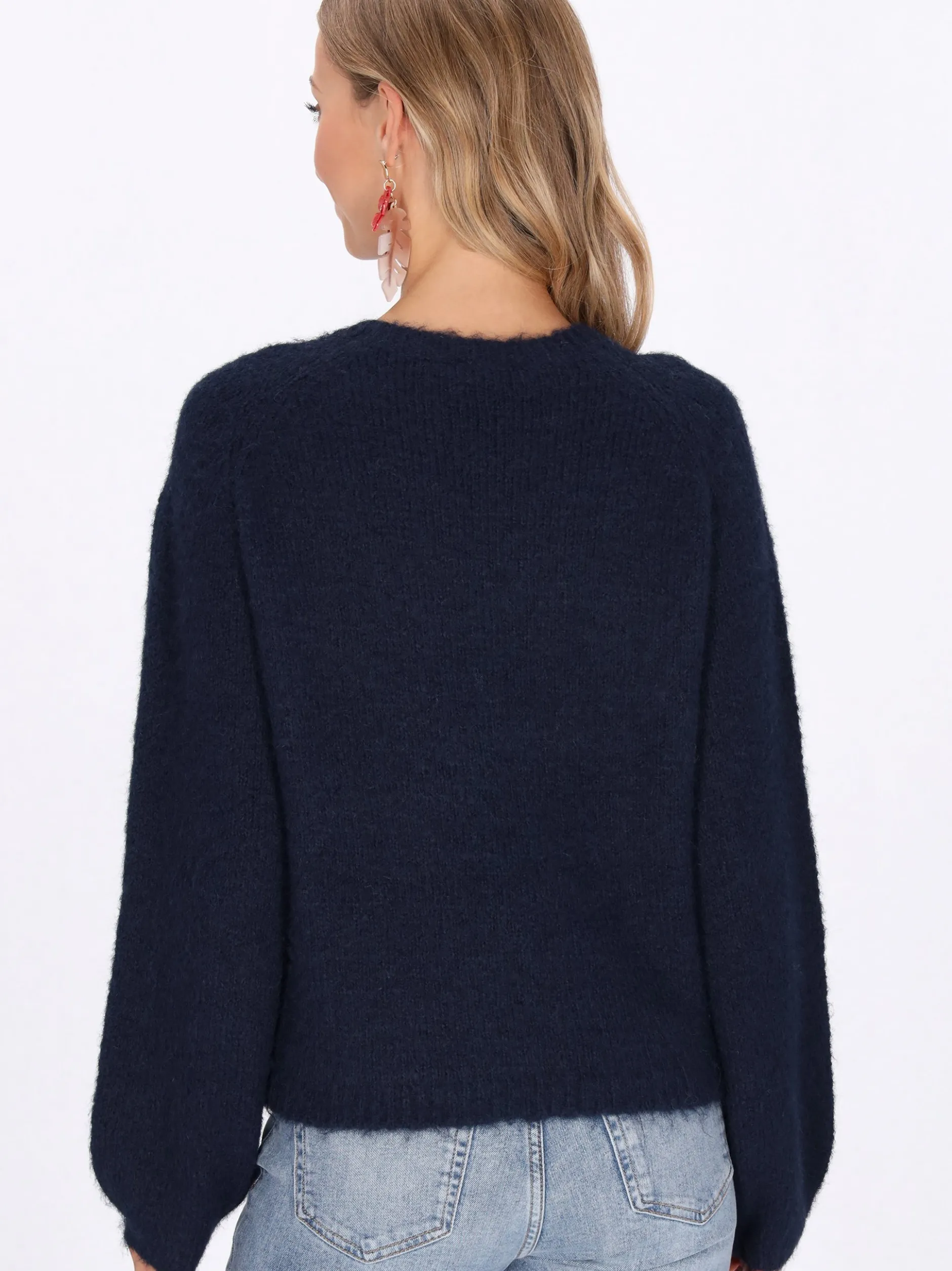 IZIA Damen Pullover in marine - Ausschnitt: Rundhals