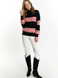 IZIA Damen Pullover in mehrfarbig