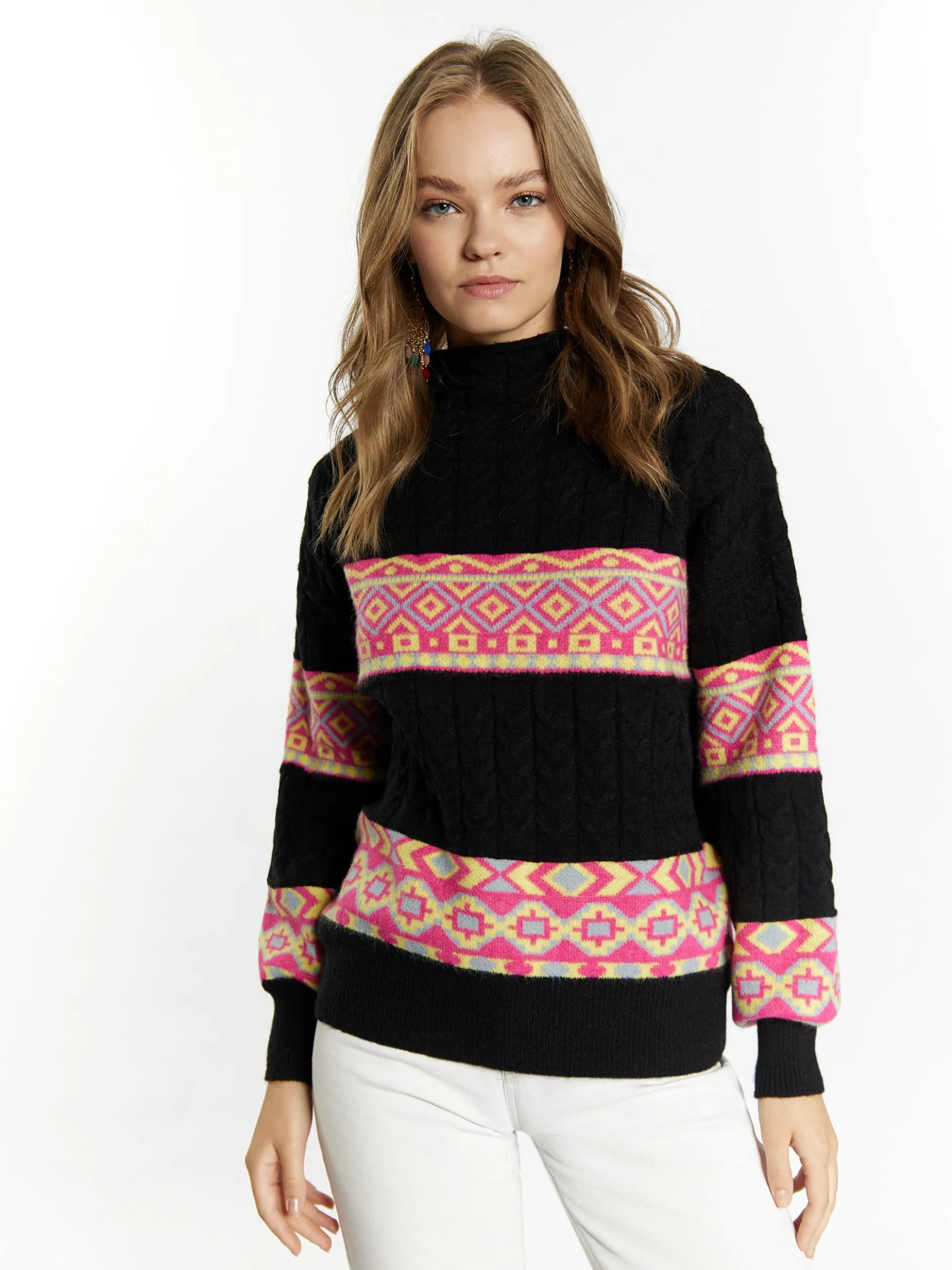 IZIA Damen Pullover in mehrfarbig