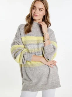 IZIA Damen Pullover in mehrfarbig - Ausschnitt: Rundhals