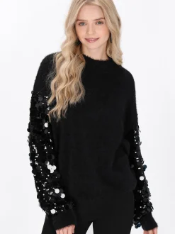 IZIA Damen Pullover in schwarz