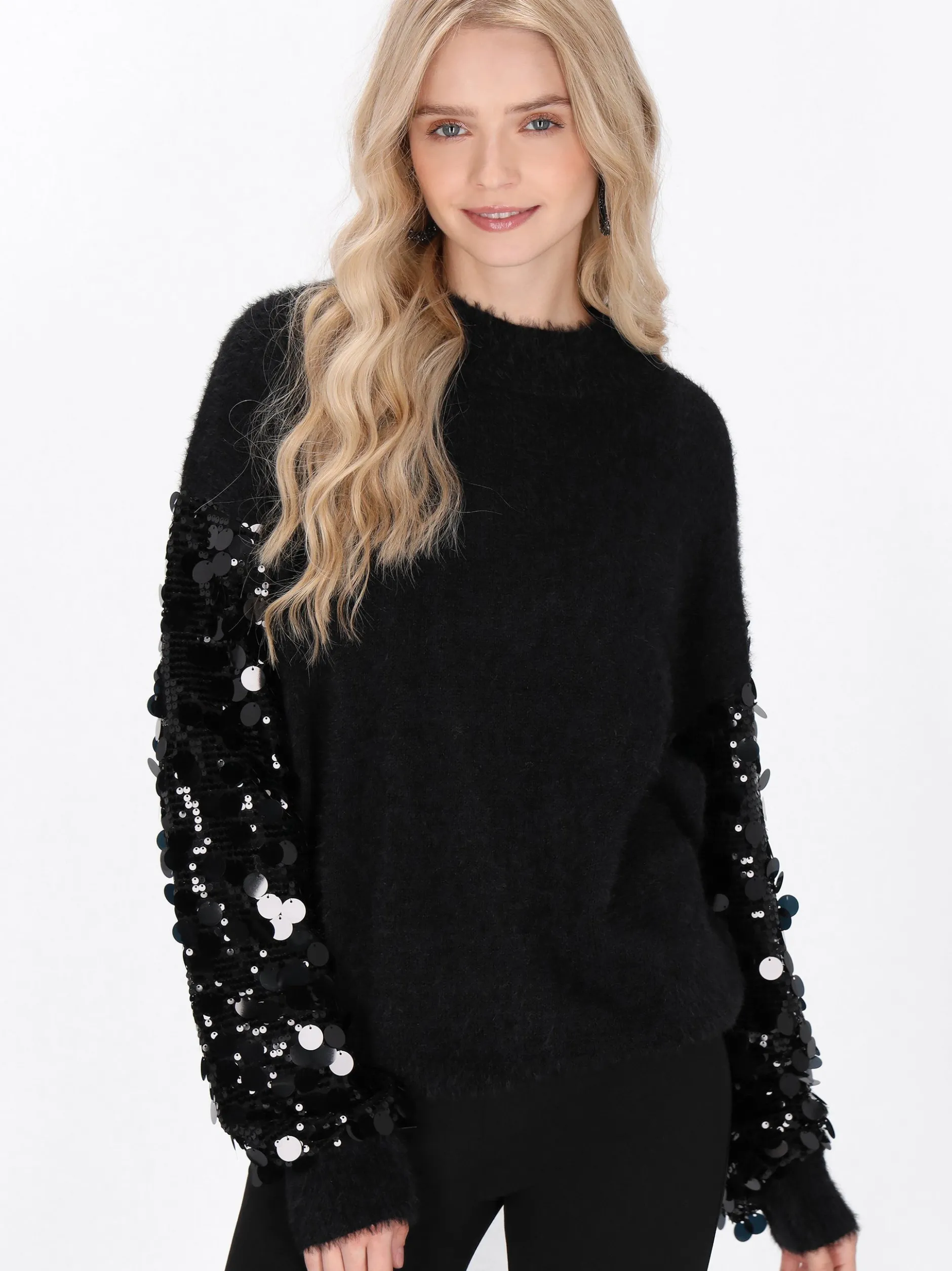 IZIA Damen Pullover in schwarz