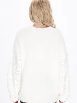 IZIA Damen Pullover in weiß