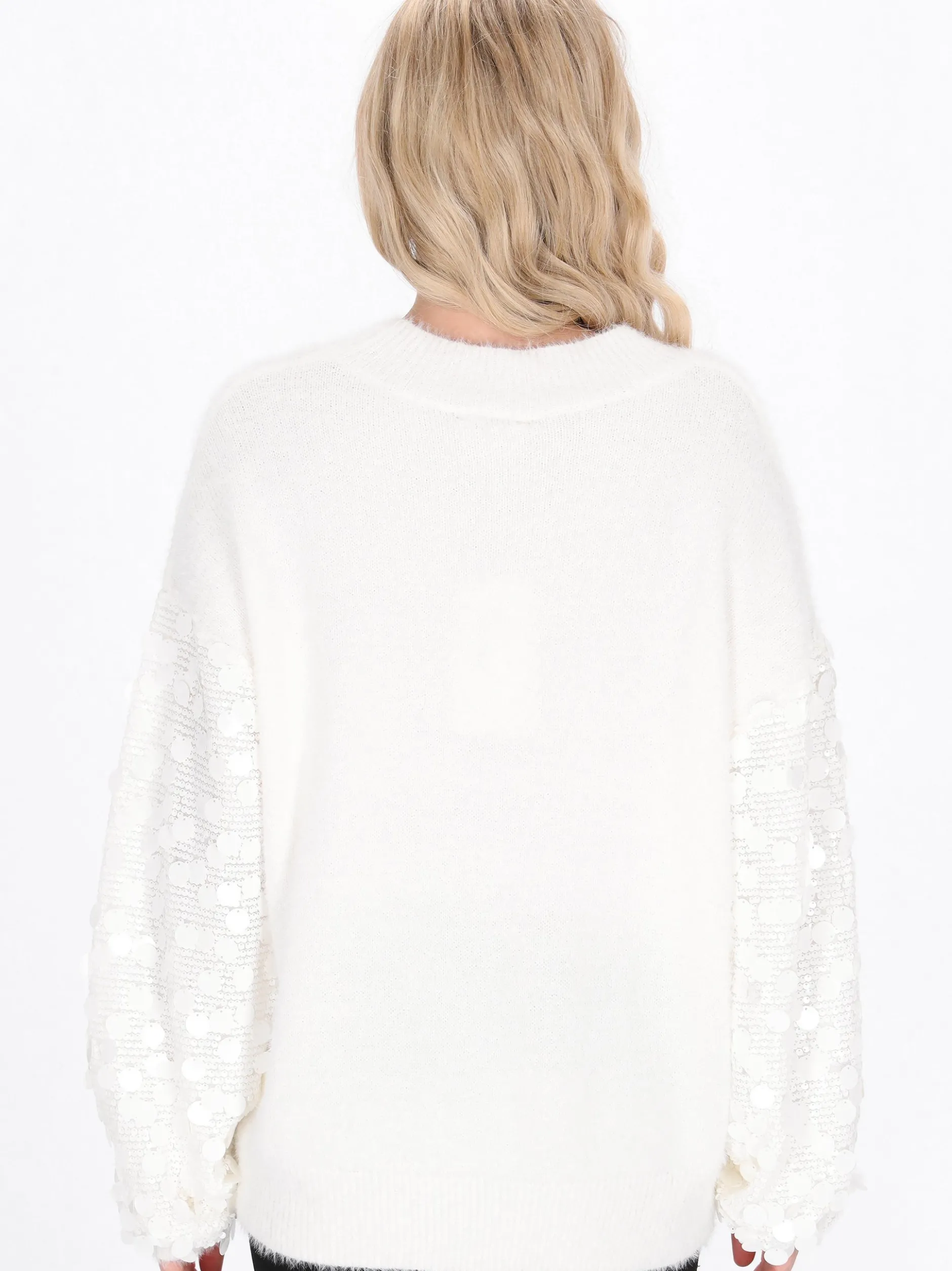 IZIA Damen Pullover in weiß