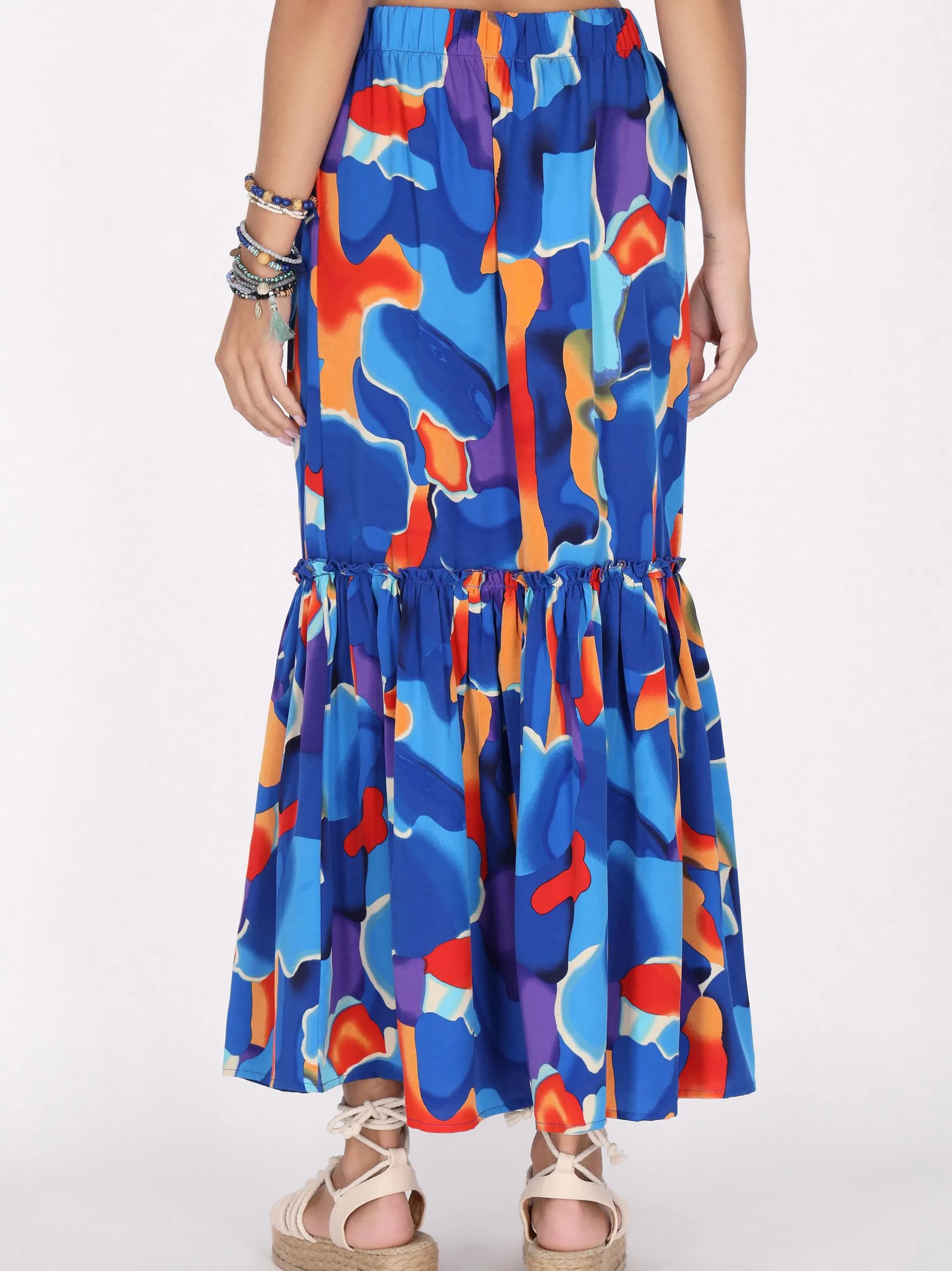 IZIA Damen Rock in blau orange