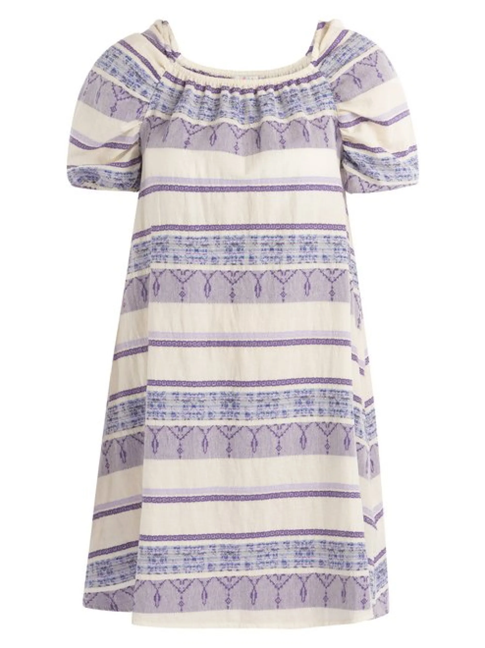 IZIA Damen Sommerkleid in lila - Ausschnitt: Carmen