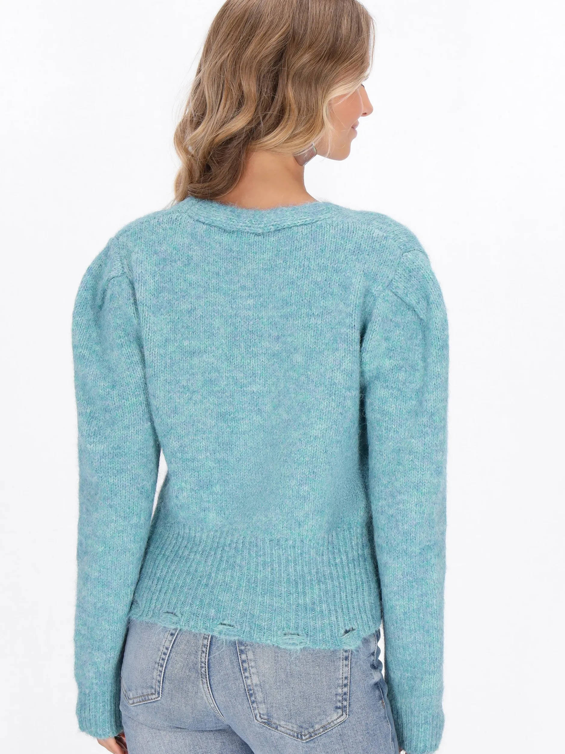IZIA Damen Strickjacke in blau