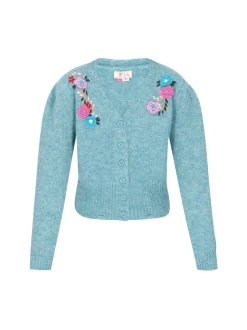 IZIA Damen Strickjacke in blau