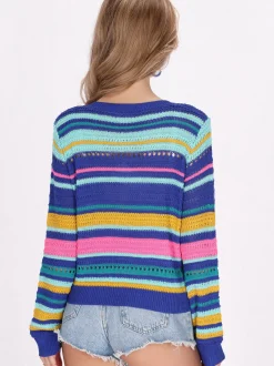 IZIA Damen Strickjacke in mehrfarbig