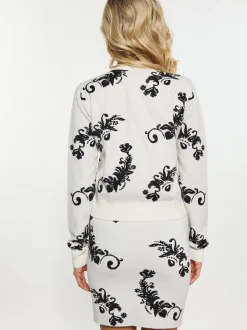 IZIA Damen Strickjacke in weiß