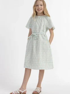 IZIA Mädchen Sommerkleid in türkis - Länge: mittel