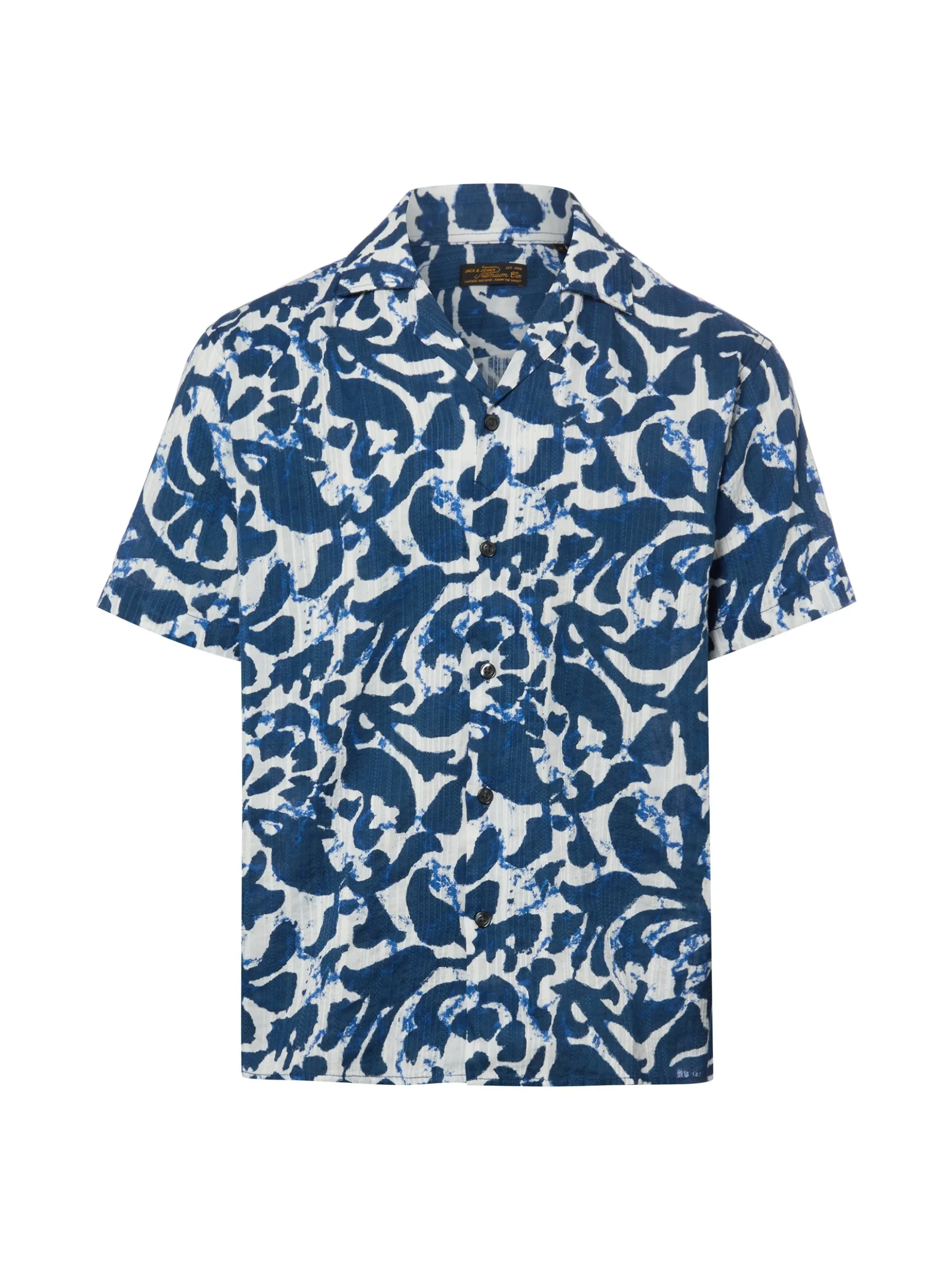 Jack & Jones Herren Kurzarmhemd - JPRBlubilbao in indigo ecru
